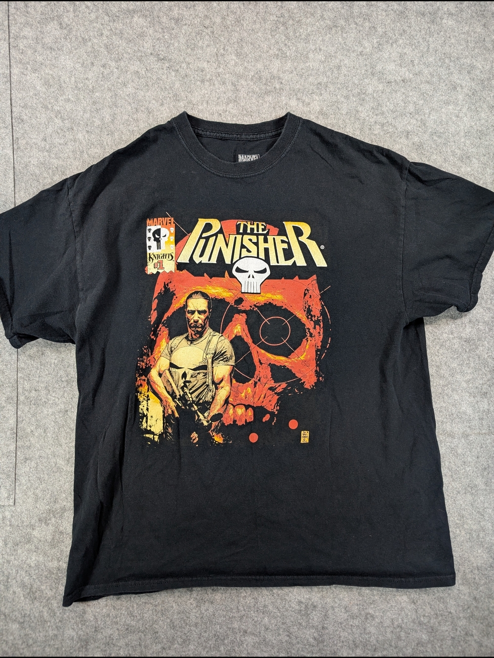 Marvel The Punisher Knights #1 Comic Cover 1999 Graphic T-shirt Black Men XL